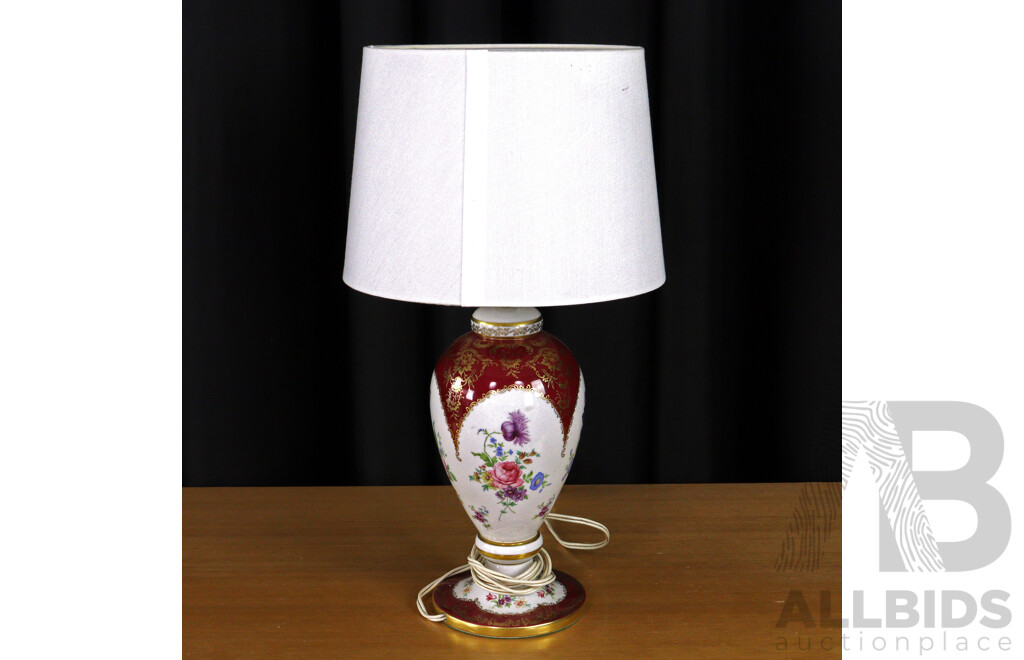 Vintage Glazed Ceramic Table Lamp