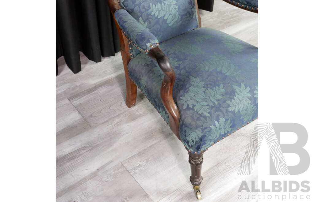 Victorian Mahogany Grandfather Chair