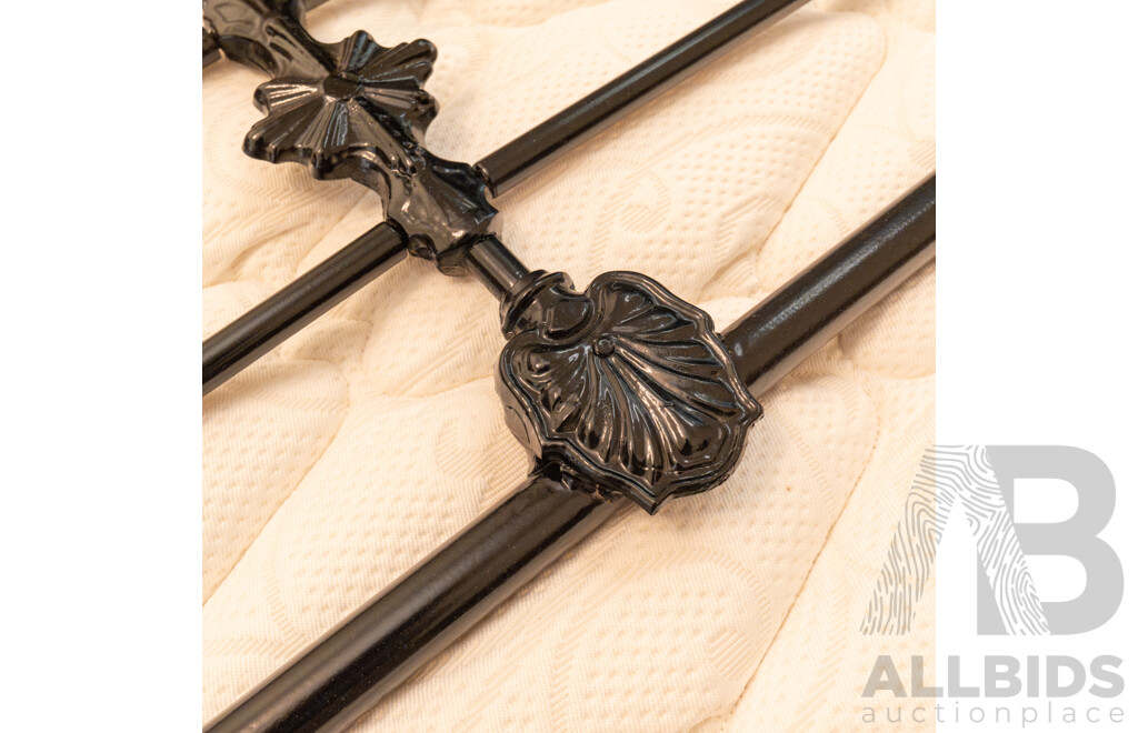 Cast Iron Single Bed with Mattress