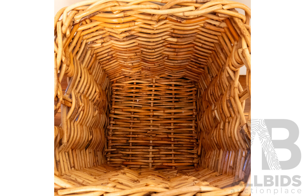 Large Cane Kindling Basket