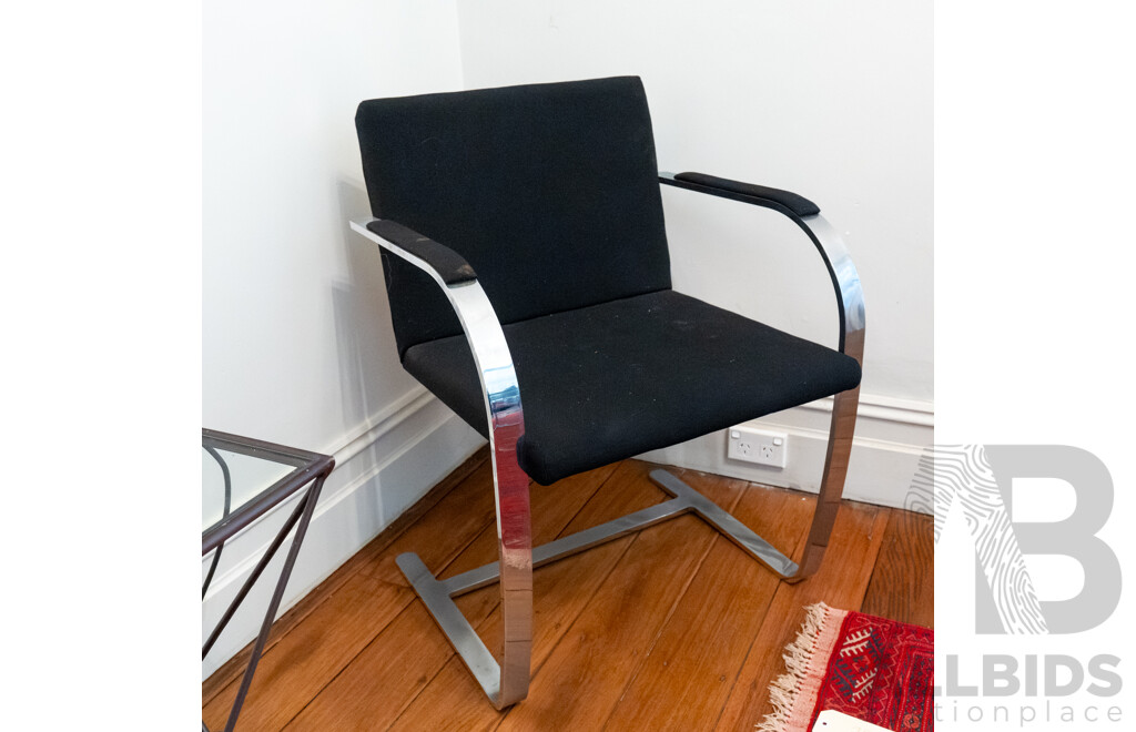 BRNO Style Chair with Flat Steel Frame