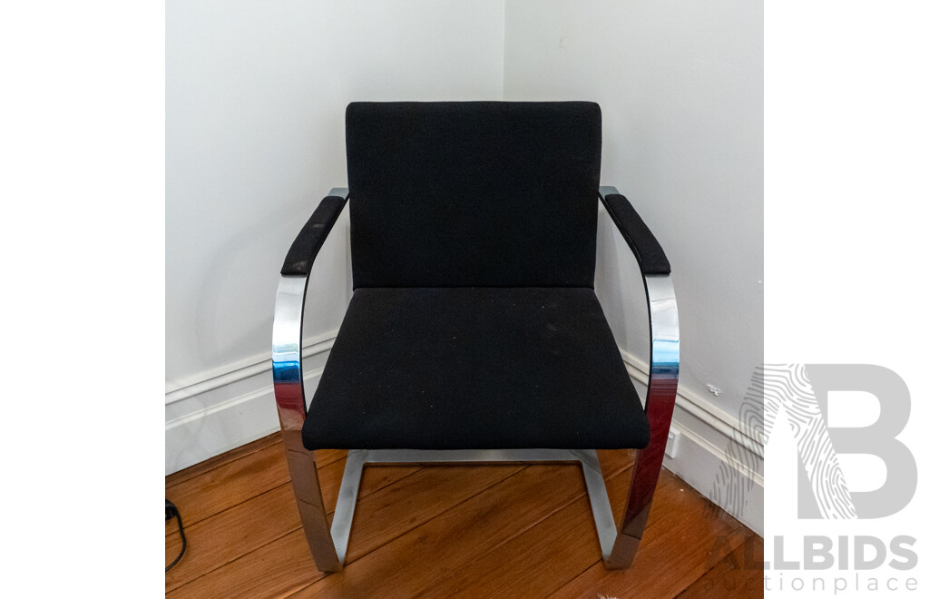 BRNO Style Chair with Flat Steel Frame