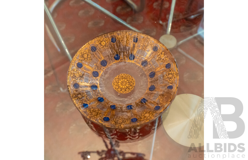 Collection of Three Art Glass Pieces, Including Stem Glass by Kosta Boda