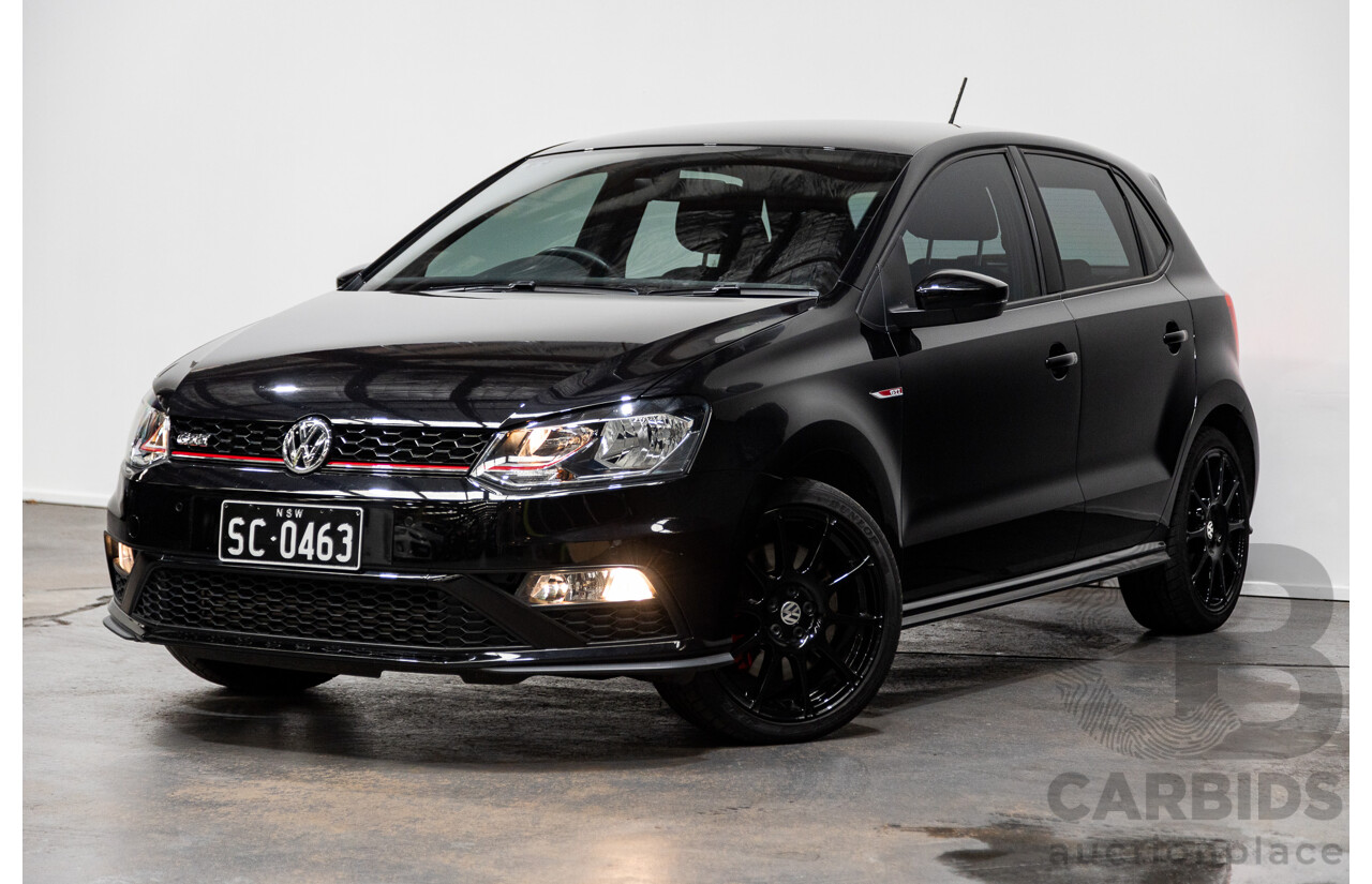 08/2017 Volkswagen Polo GTi 6R MY17 5D Hatchback Black Turbo 1.8L