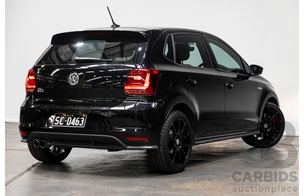 08/2017 Volkswagen Polo GTi 6R MY17 5D Hatchback Black Turbo 1.8L