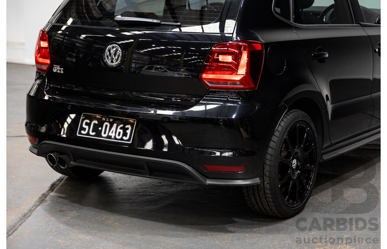 08/2017 Volkswagen Polo GTi 6R MY17 5D Hatchback Black Turbo 1.8L