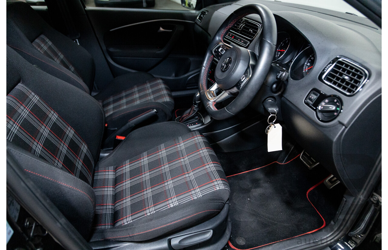 08/2017 Volkswagen Polo GTi 6R MY17 5D Hatchback Black Turbo 1.8L
