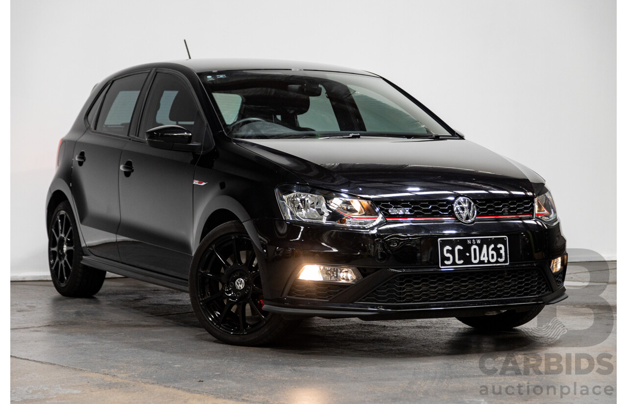 08/2017 Volkswagen Polo GTi 6R MY17 5D Hatchback Black Turbo 1.8L