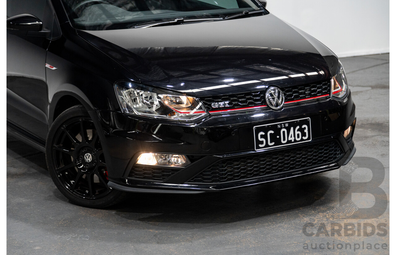 08/2017 Volkswagen Polo GTi 6R MY17 5D Hatchback Black Turbo 1.8L