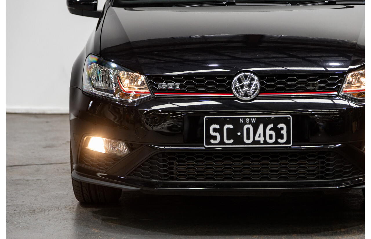 08/2017 Volkswagen Polo GTi 6R MY17 5D Hatchback Black Turbo 1.8L