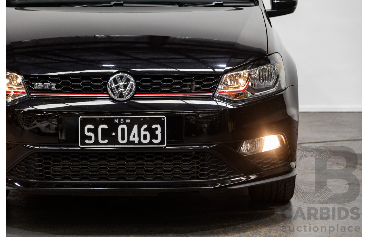 08/2017 Volkswagen Polo GTi 6R MY17 5D Hatchback Black Turbo 1.8L