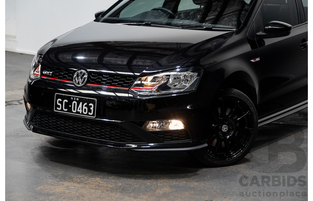08/2017 Volkswagen Polo GTi 6R MY17 5D Hatchback Black Turbo 1.8L