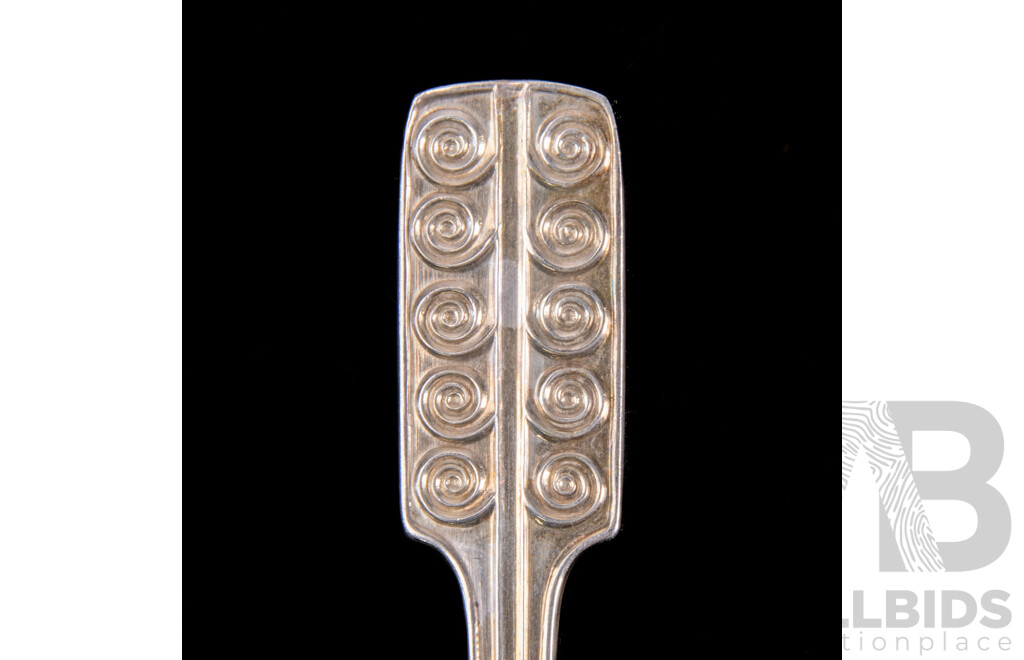 Set Eight Sterling Silver Mid Century Teaspoons, Sheffield, 1966, Weight 147Gm