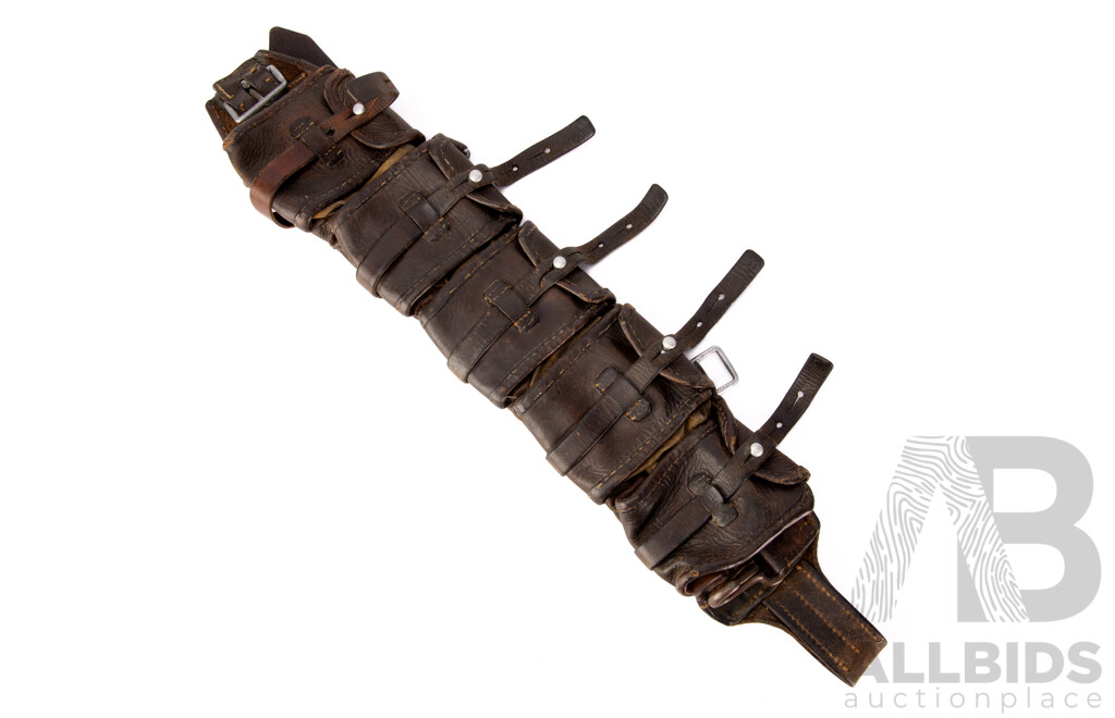 Australian WWI Light Horse Leather Cartridge Cross Body Belt