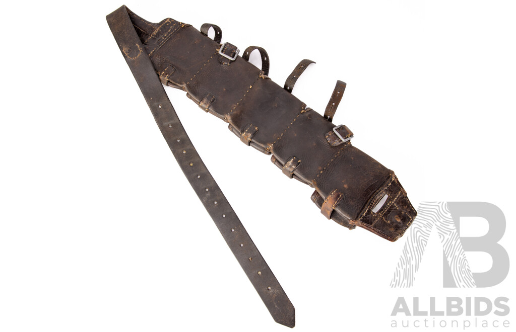 Australian WWI Light Horse Leather Cartridge Cross Body Belt