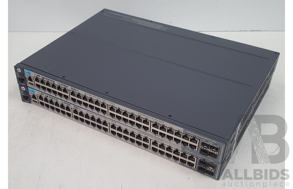 HP (J9728A) 2920-48G 48-Port Managed Gigabit Switch - Lot of Two