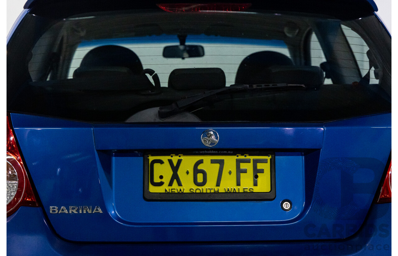 11/2008 Holden Barina  TK MY09 3d Hatchback Horizon Blue 1.6L