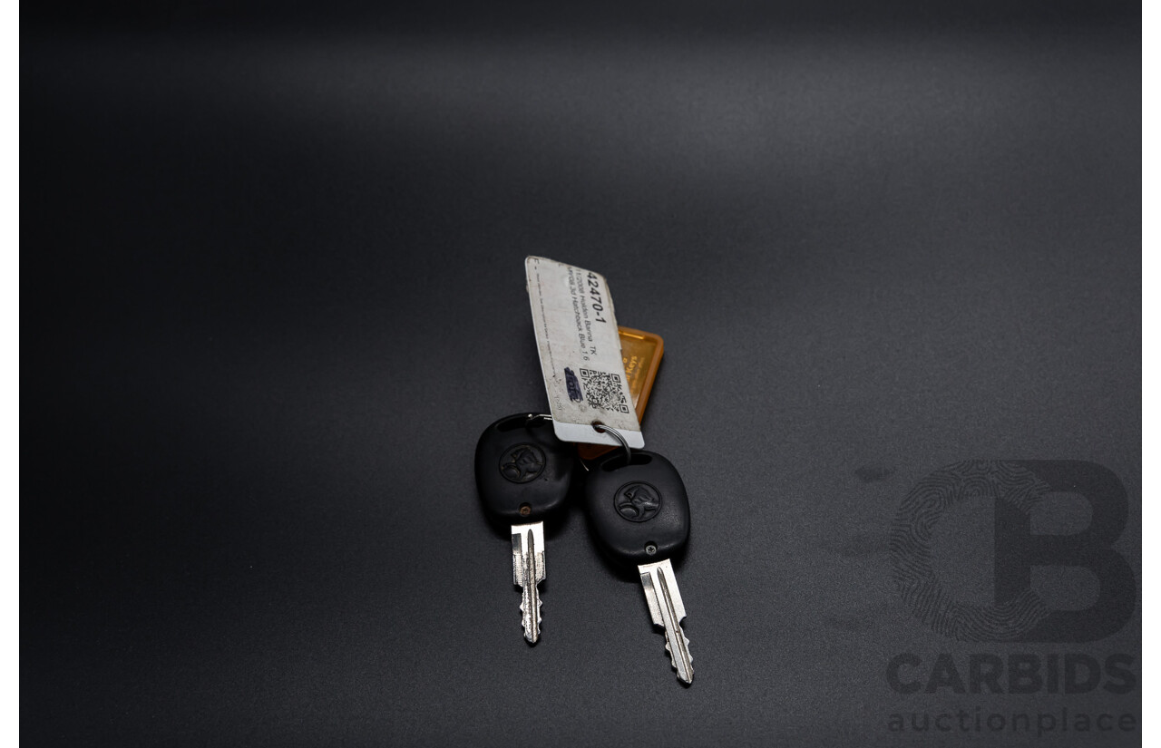 11/2008 Holden Barina  TK MY09 3d Hatchback Horizon Blue 1.6L