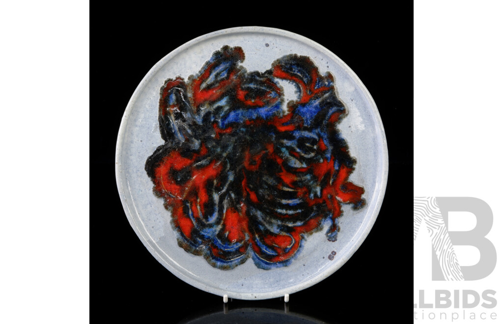 Mid Century Australian Studio Pottery Charger by Klytie Pate