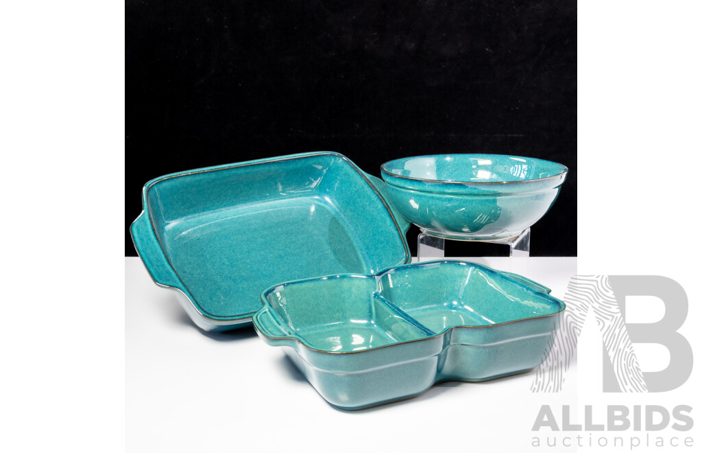 Three Pieces Mid Century English Denby Crockery