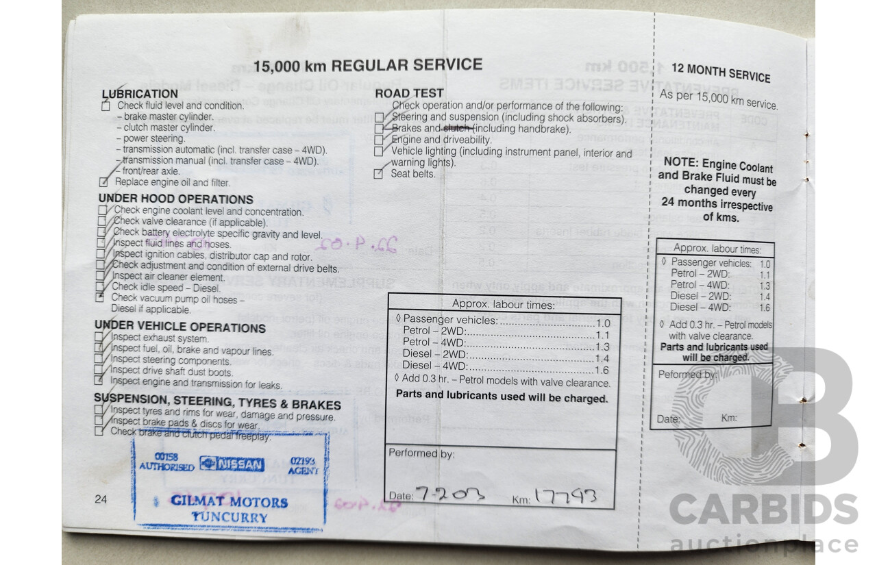 9/2000 Mitsubishi Nimbus  UG 4d Wagon Silver 2.4L