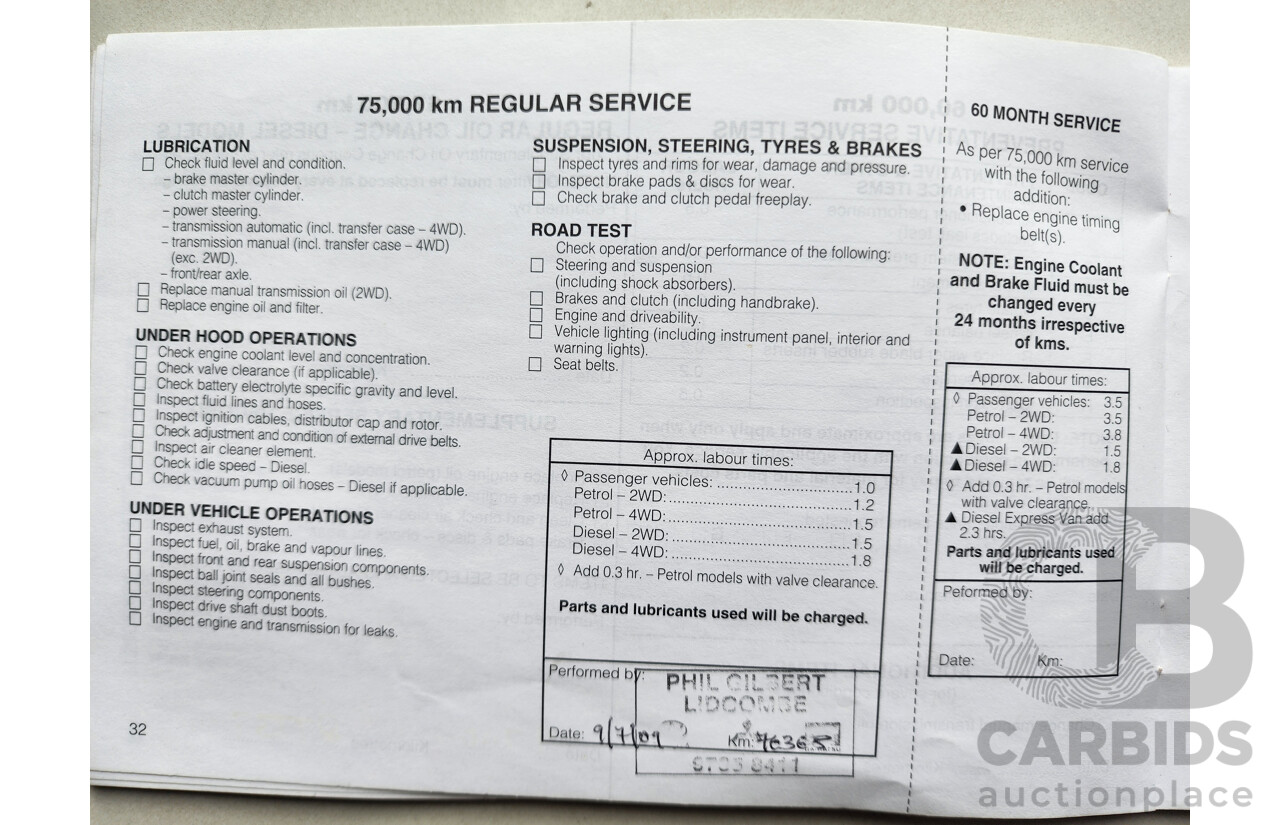 9/2000 Mitsubishi Nimbus  UG 4d Wagon Silver 2.4L