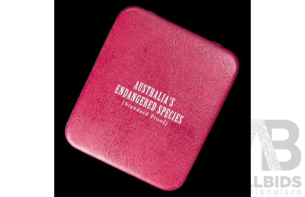 Australian RAM 1997 Silver Proof Ten Dollar Coin, Australia's Endangered Species, South Eastern Red Tailed Black Cockatoo .925