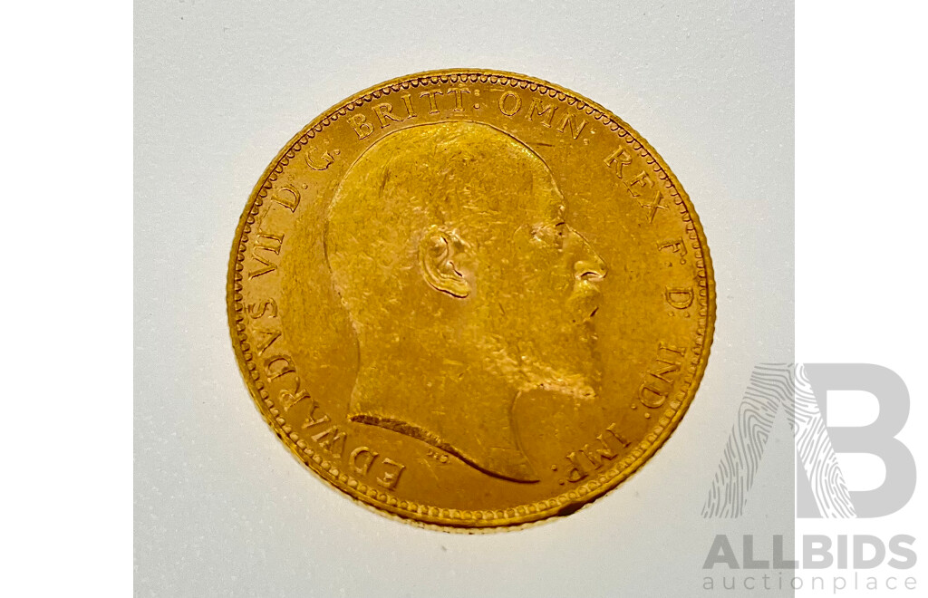 Australian 1903 KEVII Gold Sovereign, Perth Mint .917