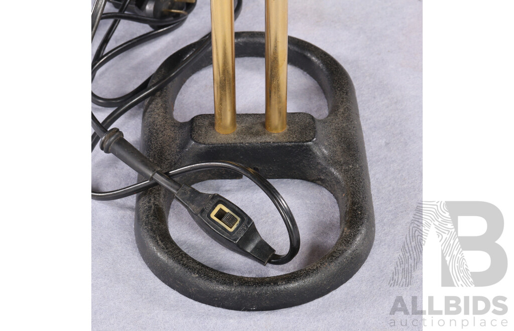 Retro Adjustable Heavy Cast Iron Based Brass Lamp