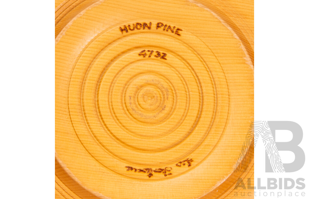 Hand Turned Huon Pine Bowl by Les Fortescue of Captains Flat Along with Cedar Bowl by Ken Graham, ACT