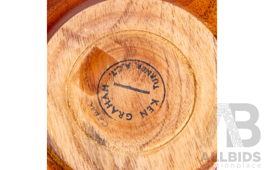 Hand Turned Huon Pine Bowl by Les Fortescue of Captains Flat Along with Cedar Bowl by Ken Graham, ACT
