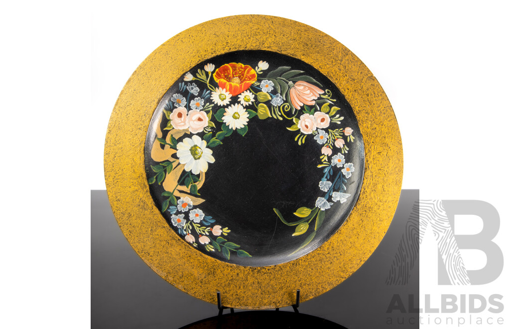 Set of Painted Wooden Plates