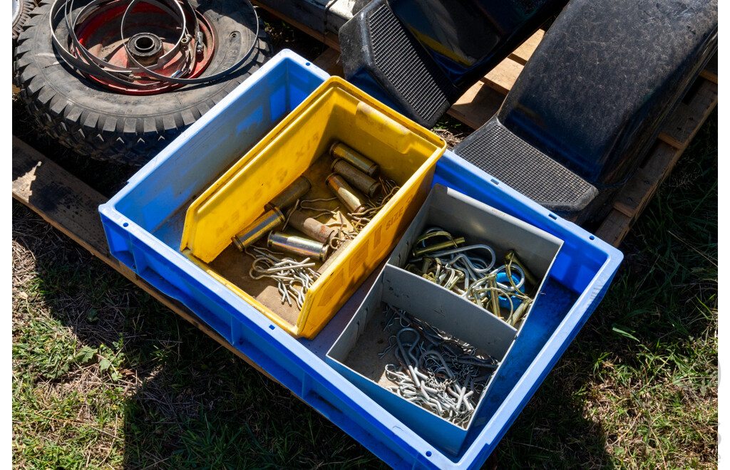 Pallet Containing Boat Trailer Guards, Wheel Chocks & Pins ETC