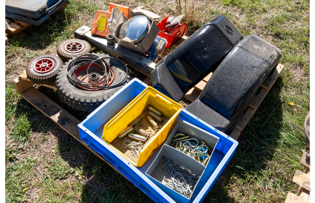 Pallet Containing Boat Trailer Guards, Wheel Chocks & Pins ETC