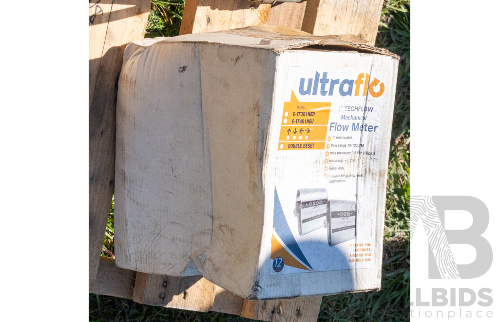 Pallet Containing Various Hydraulic Rams, Ultra Flow Meter & Other Items ETC