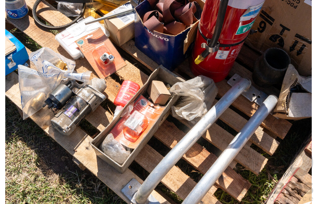 Pallet Containing Fire Extinguishers, Belts & Fittings ETC