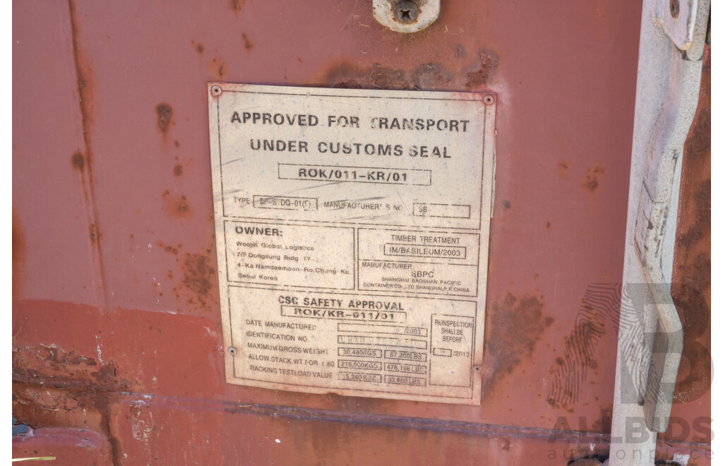 40ft High Cube Shipping Container