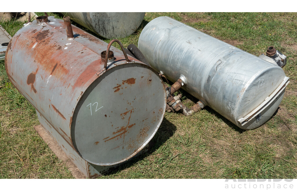 Job Lot Quantity of 2 Diesel Fuel Tanks 1 X Steel & 1 X Aluminum