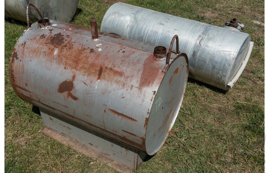 Job Lot Quantity of 2 Diesel Fuel Tanks 1 X Steel & 1 X Aluminum