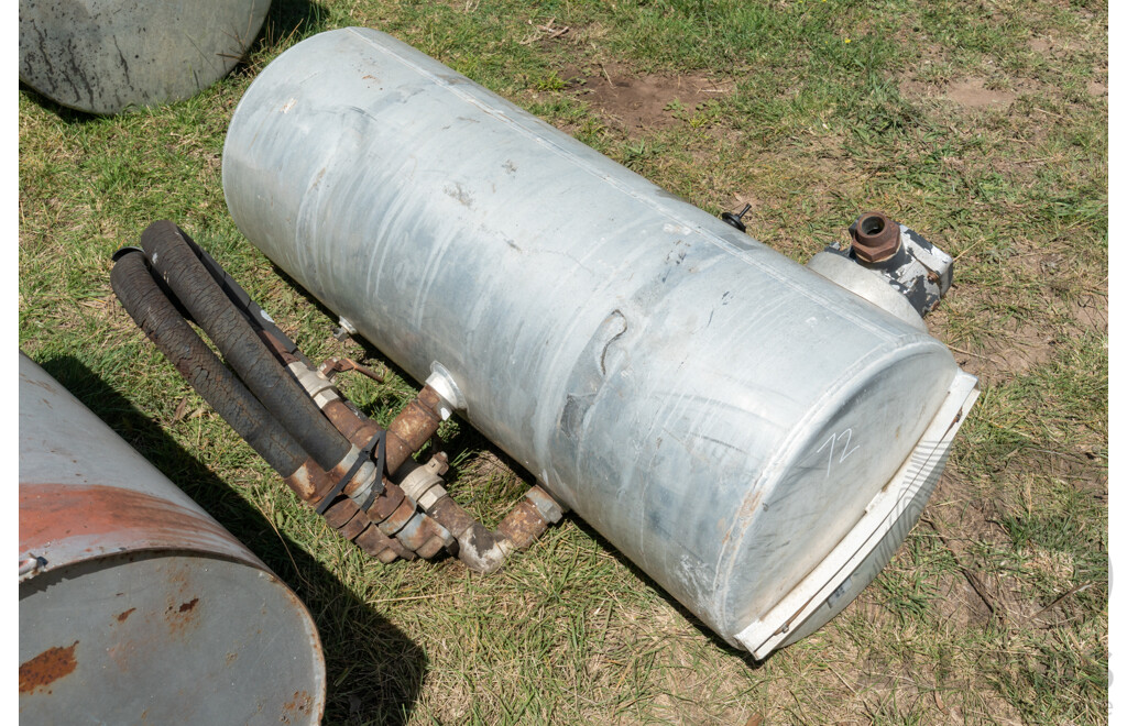 Job Lot Quantity of 2 Diesel Fuel Tanks 1 X Steel & 1 X Aluminum