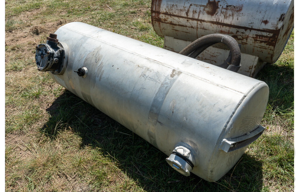 Job Lot Quantity of 2 Diesel Fuel Tanks 1 X Steel & 1 X Aluminum