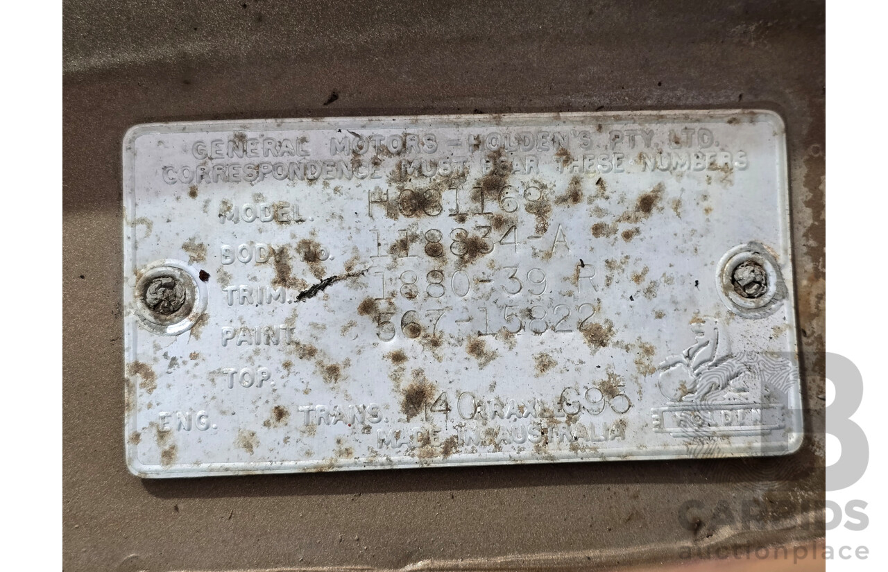 07/1974 Holden HQ Premier 4d Sedan Cognac Metallic 3.3L