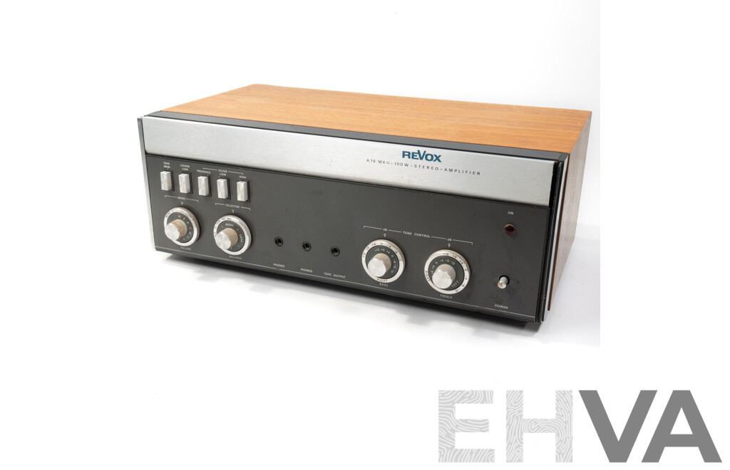 Retro Revox A78 MKII Stereo Amplifier Number G 044383