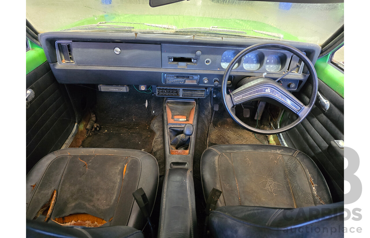 8/1975 Holden LH Torana S L32 Option 4d Sedan Jamaican Lime V8 4.2L