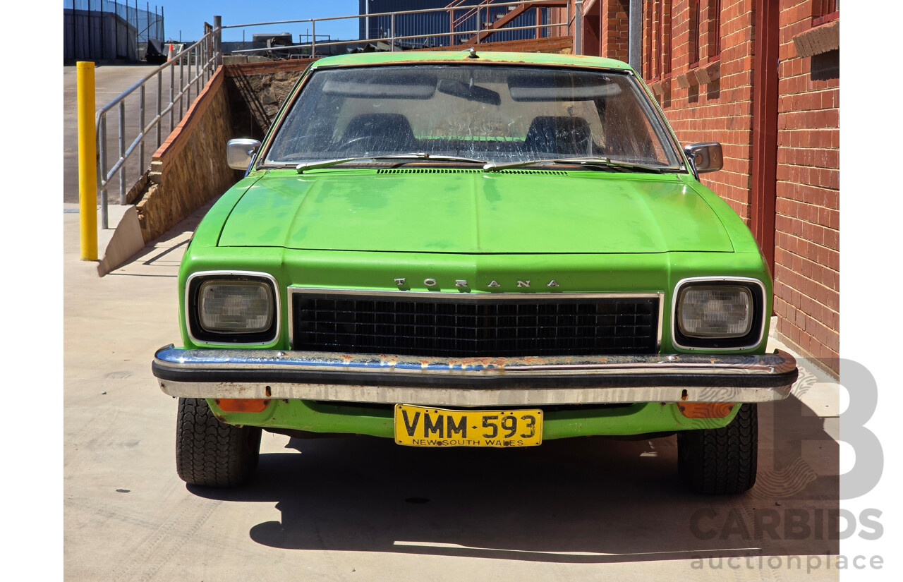 8/1975 Holden LH Torana S L32 Option 4d Sedan Jamaican Lime V8 4.2L