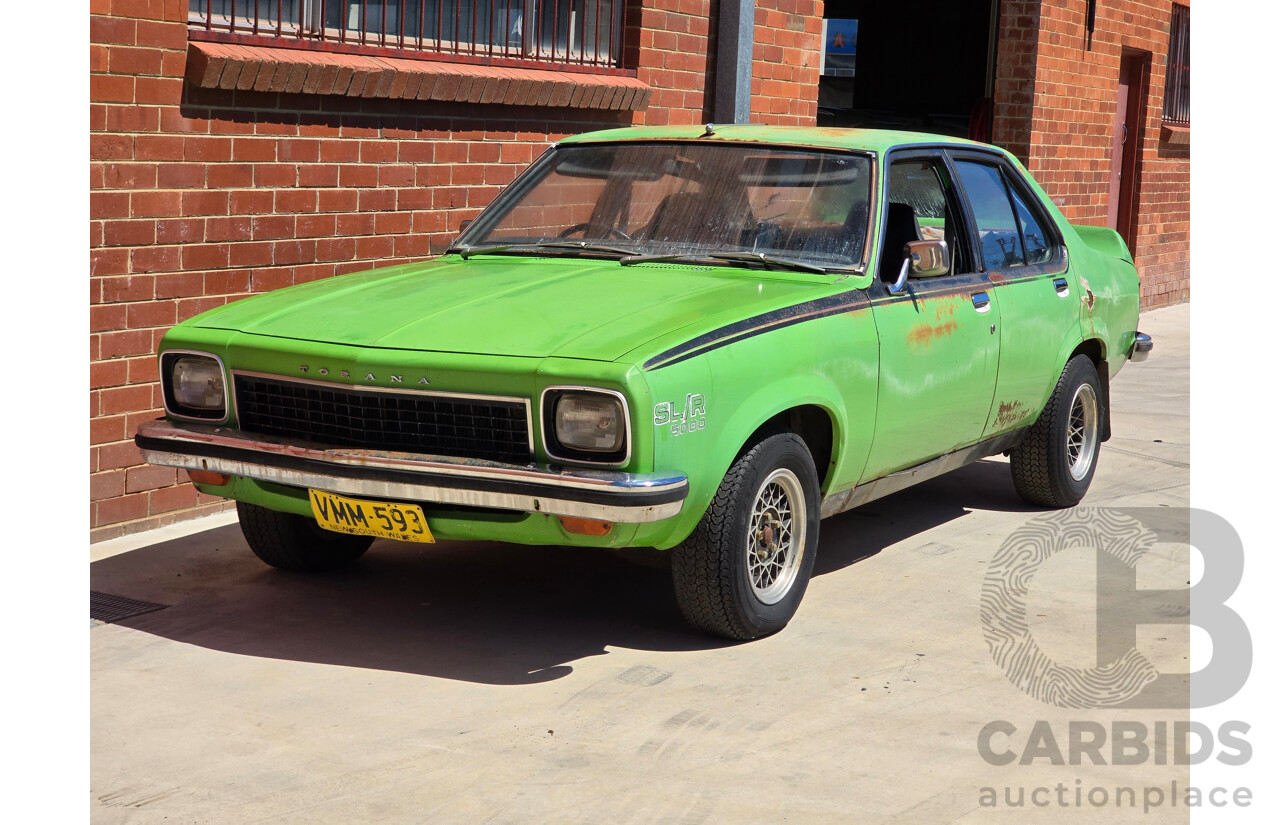 8/1975 Holden LH Torana S L32 Option 4d Sedan Jamaican Lime V8 4.2L
