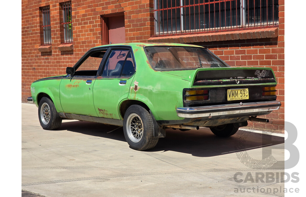 8/1975 Holden LH Torana S L32 Option 4d Sedan Jamaican Lime V8 4.2L