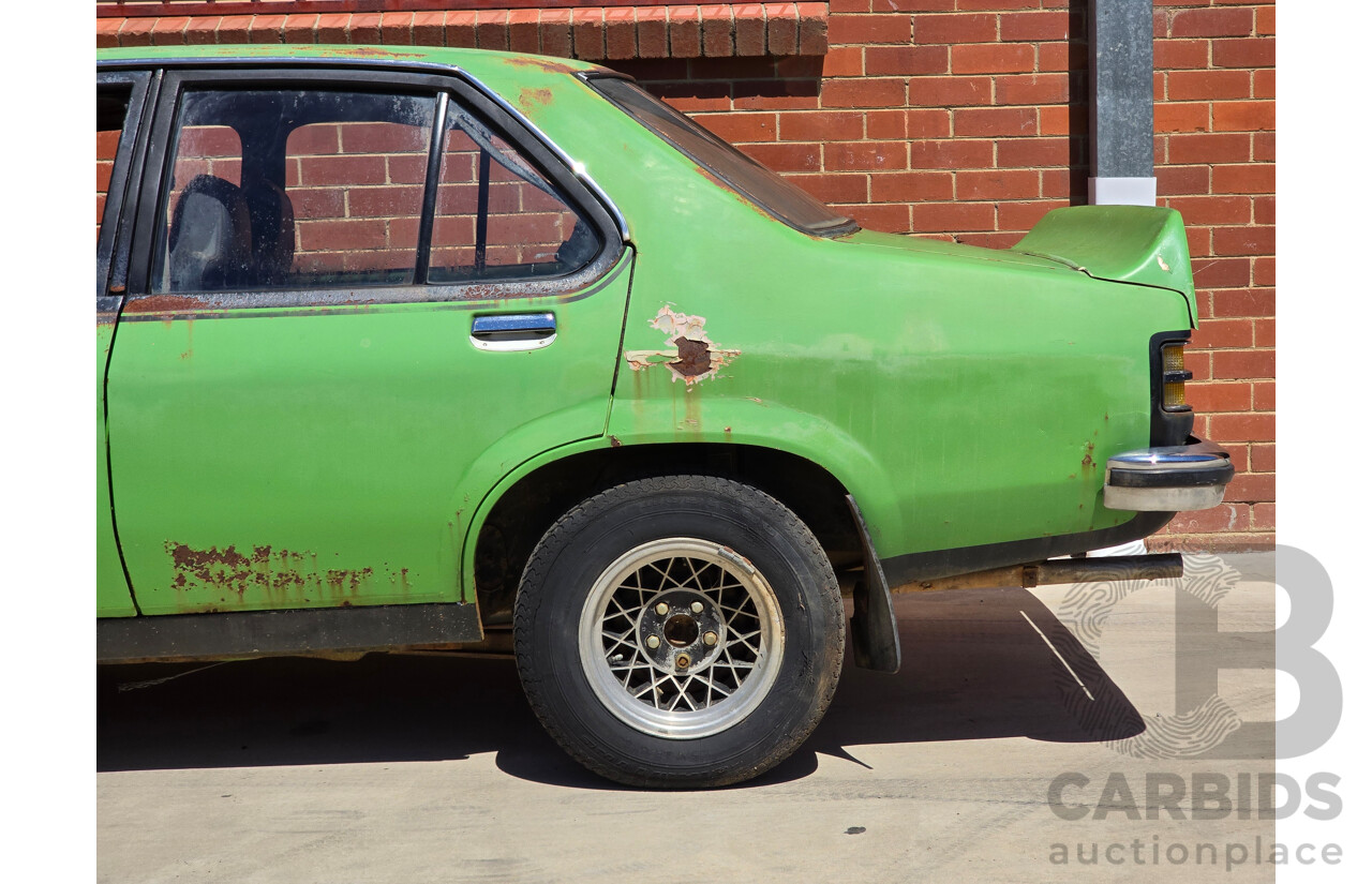 8/1975 Holden LH Torana S L32 Option 4d Sedan Jamaican Lime V8 4.2L