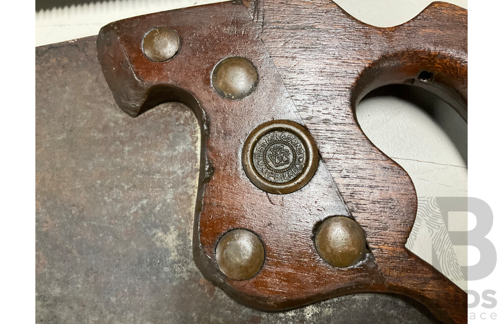 Three Vintage Hand Saws Including Atkins and Disston