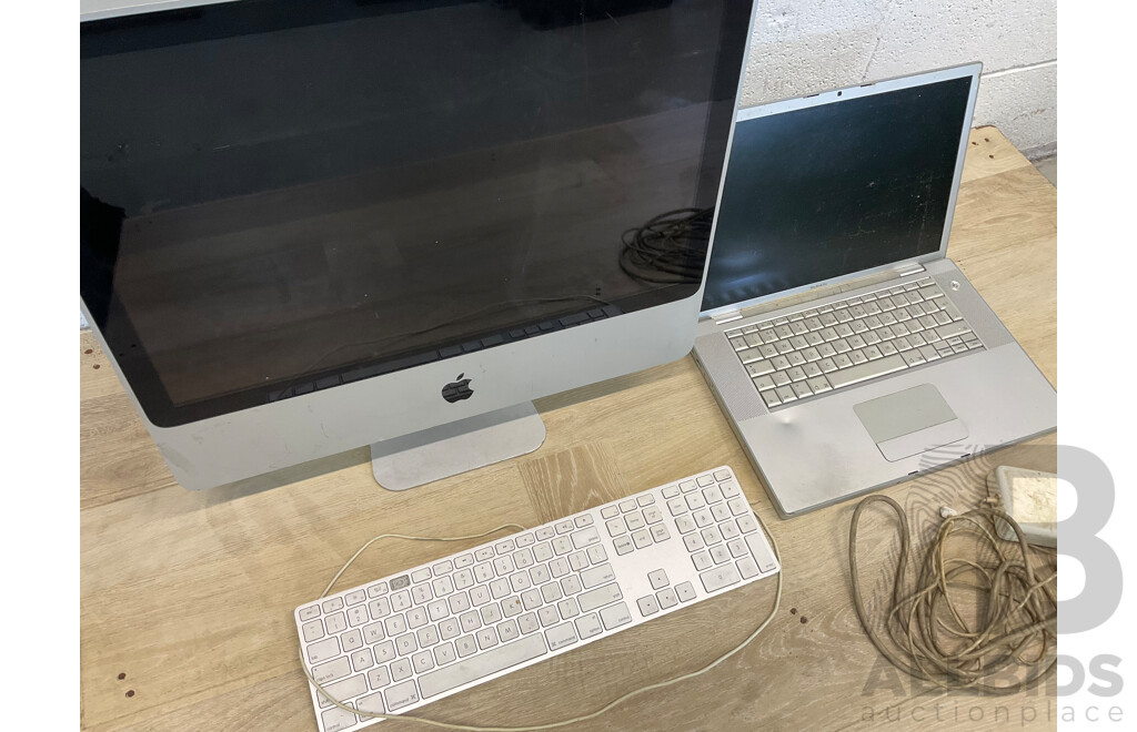 Old Apple Computer, Laptop and Accessories - Lot of 4